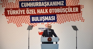 CUMHURBAŞKANI ERDOĞAN, HALK OTOBÜSÜ ESNAFI İLE BULUŞTU